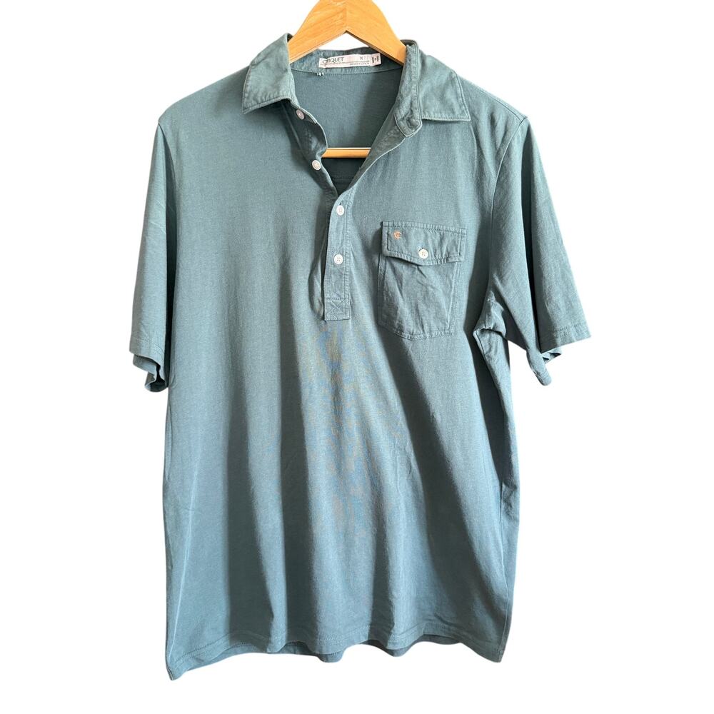CRIQUET | Classic Players Shirt | Polo Shirt Slate Blue  | Size Medium